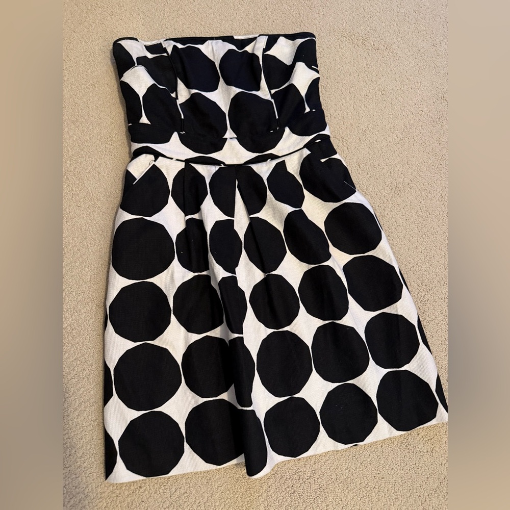 Banana Republic Strapless Black and White Dress